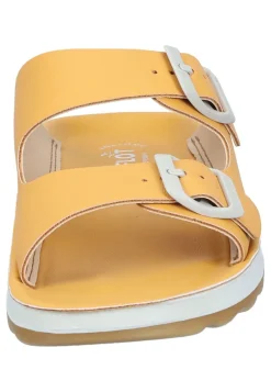 Damen Die moderne Hausfrau Pantoletten gelb