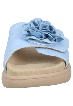 Herren Die moderne Hausfrau Pantoletten hellblau