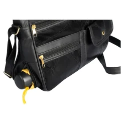 Damen Die moderne Hausfrau Patchwork-Ledertasche „Irmgard“