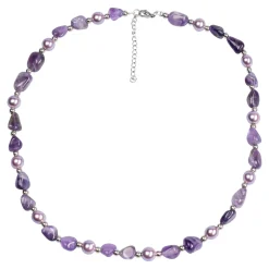 Damen Die moderne Hausfrau Perlen-Halskette "Amethyst"