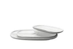 Die moderne Hausfrau Plattenset, Keramik Isora Grau