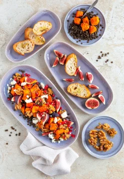 Die moderne Hausfrau Plattenset, Steinzeug Elea Flieder