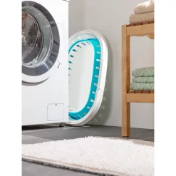 Die moderne Hausfrau Platzspar-Wäschekorb mit Griff, faltbar 14 l