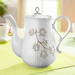 Die moderne Hausfrau Porzellan-Kaffeekanne