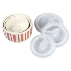 Die moderne Hausfrau Porzellan-Mikrowellen-Schüsseln, 3 Stück