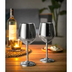 Die moderne Hausfrau ﻿Premium-Edelstahl-Weingläser, 2 Stück