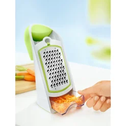 Die moderne Hausfrau Profi-Reibe mit Auffangfach, 6-teilig