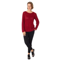 Damen Die moderne Hausfrau Pullover "Marta", mit Spitzenmuster