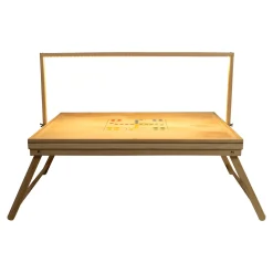 Die moderne Hausfrau Puzzletisch mit Spielbrett-Deckel + LED-Licht für 1000 Teile