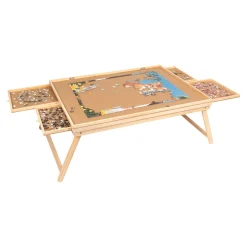 Die moderne Hausfrau Puzzletisch "Premium" mit 4 Schubladen, mit Beinen, klappbar groß für 1500 Teile