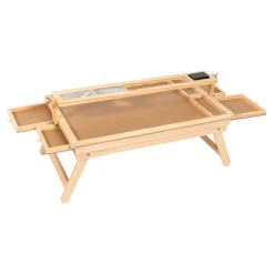 Die moderne Hausfrau Puzzletisch "Premium" mit LED-Licht, 4 Schubladen, Lupe, mit Beinen, klappbar klein für 500 Teile