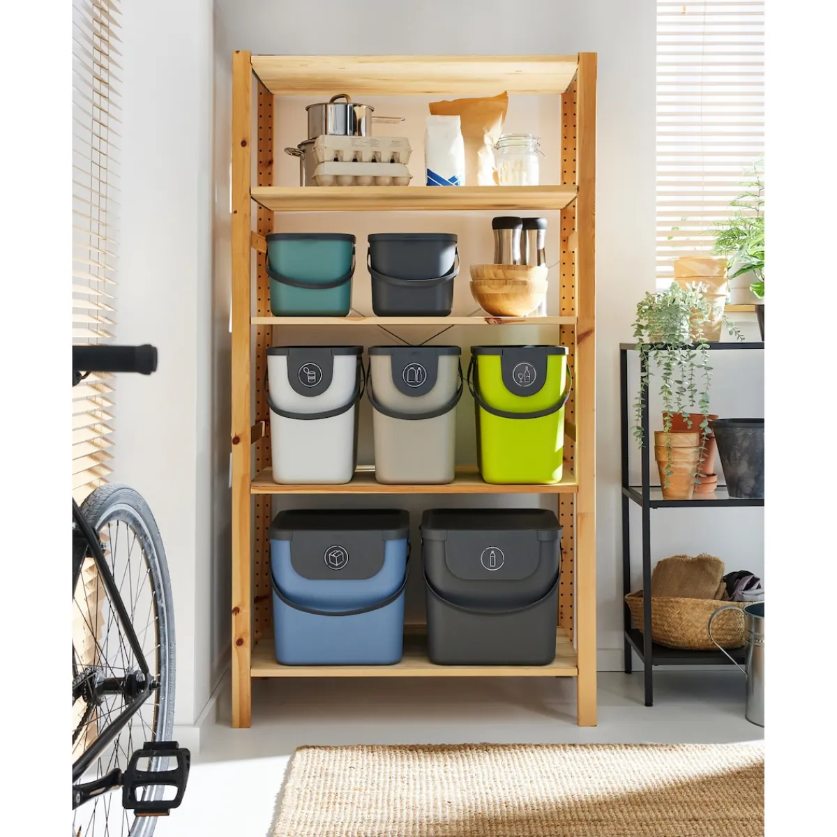 Die moderne Hausfrau Recycling Müllsystem "ALBULA", 25 l beige