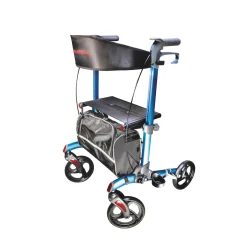 Die moderne Hausfrau Rollator Actimo Premium + GRATIS Tasche und Stockhalter blau