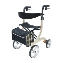Die moderne Hausfrau Rollator Nitro für innen & außen, klappbar, zum Sitzen & Fahren