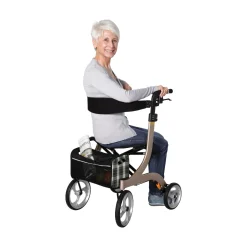 Die moderne Hausfrau Rollator Nitro für innen & außen, klappbar, zum Sitzen & Fahren