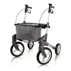 Die moderne Hausfrau Rollator Olympos ATR M, faltbar, mit Tasche silber