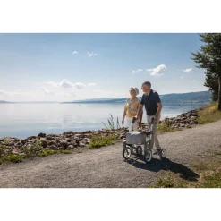 Die moderne Hausfrau Rollator Olympos ATR M, faltbar, mit Tasche silber