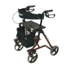 Die moderne Hausfrau Rollator Torro mit Tasche, Rückengurt und Stockhalter