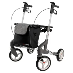 Die moderne Hausfrau Rollator Troja 5G M, faltbar, höhenverstellbar silber