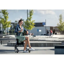 Die moderne Hausfrau Rollator Troja 5G M, faltbar, höhenverstellbar silber