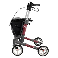 Die moderne Hausfrau Rollator Troja 5G M, faltbar, höhenverstellbar rot