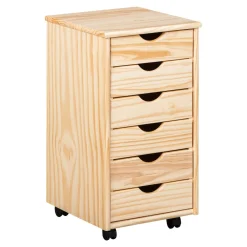 Die moderne Hausfrau Rollcontainer holzfarben
