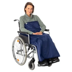 Die moderne Hausfrau Rollstuhl Wickeldecke Marine Gr. M, 115x145 cm