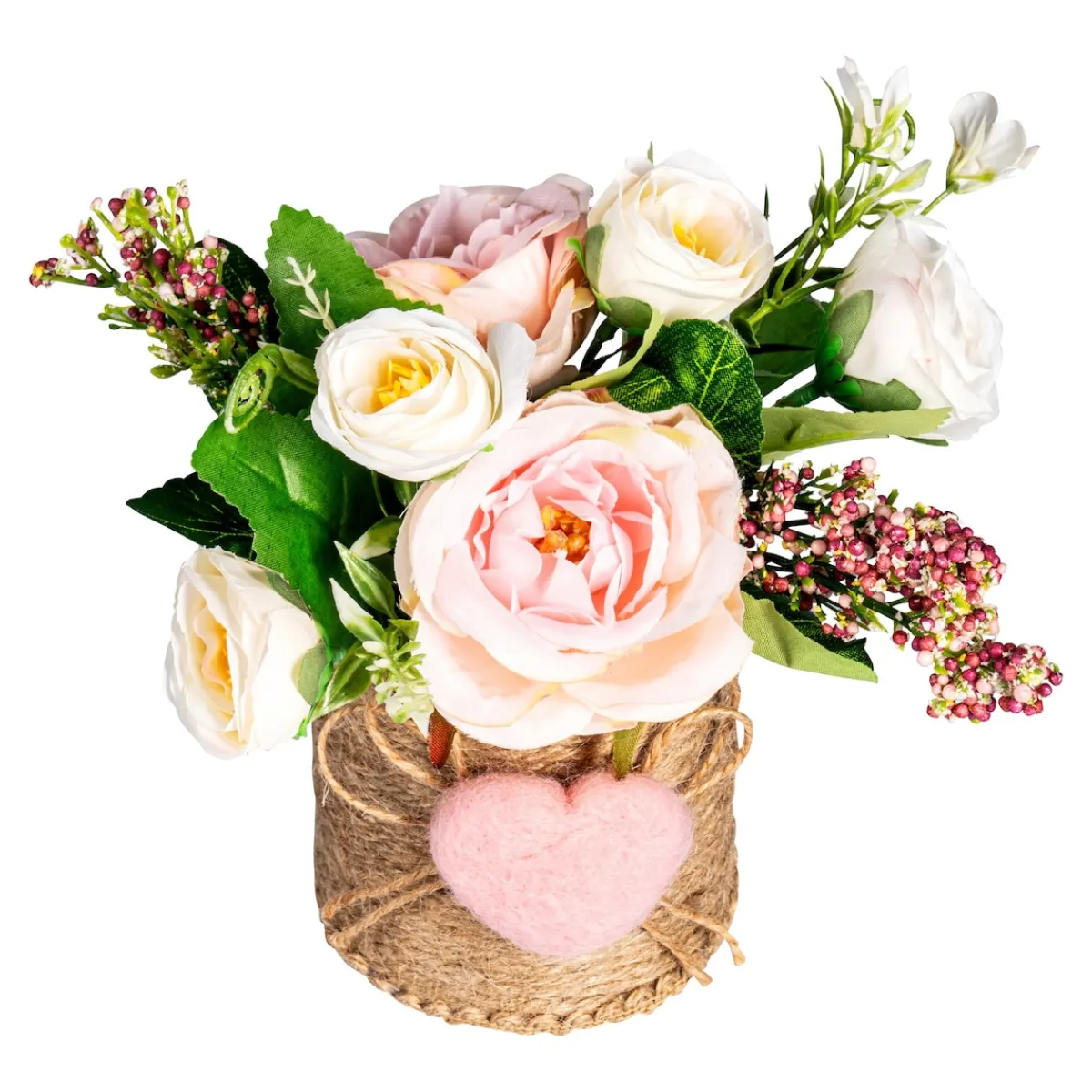 Die moderne Hausfrau Rosengesteck „kleine Freude“