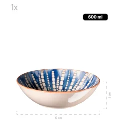 Die moderne Hausfrau Salatschüssel-Set, Iberico Blue 5 x Schüssel