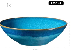 Die moderne Hausfrau Salatschüssel-Set, Keramik OSSIA