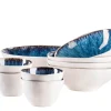 Die moderne Hausfrau Salatschüssel-Set, Steinzeug Frozen Blau
