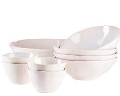 Die moderne Hausfrau Salatschüssel-Set, Steinzeug Frozen Weiß