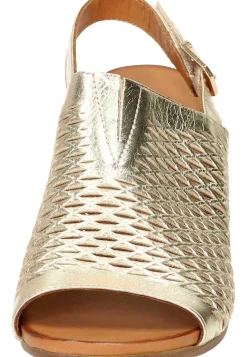 Damen Die moderne Hausfrau Sandalen gold