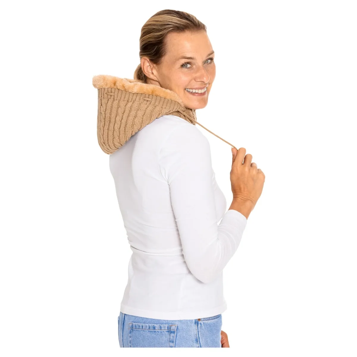 Damen Die moderne Hausfrau Schalmütze „Helen“ beige