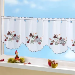 Die moderne Hausfrau Scheibengardine "Igel" 115x45 cm