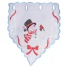 Die moderne Hausfrau Scheibengardine „Schneemann“