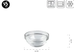 Die moderne Hausfrau Schüssel 9 cm 6-er Set EMPILABLE