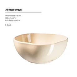 Die moderne Hausfrau Schüssel Set, Steinzeug Cordelia Sand