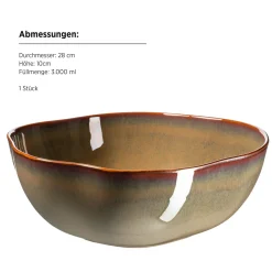 Die moderne Hausfrau Schüssel Set, Steinzeug Cordelia Braun