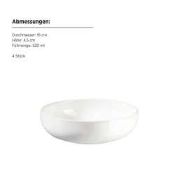 Die moderne Hausfrau Schüssel Set, Steinzeug Unico Weiß