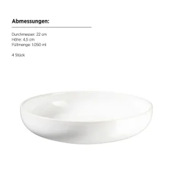 Die moderne Hausfrau Schüssel Set, Steinzeug Unico Weiß