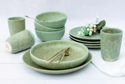 Die moderne Hausfrau Schüssel-Set, Steinzeug Moos'N'Stein Grün