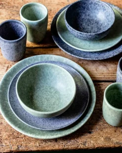 Die moderne Hausfrau Schüssel-Set, Steinzeug Moos'N'Stein Grau