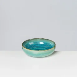 Die moderne Hausfrau Schüssel-Set, Steinzeug TIEFER SEE Blau / Grün