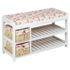 Die moderne Hausfrau Schuhbank „Rosenpracht“