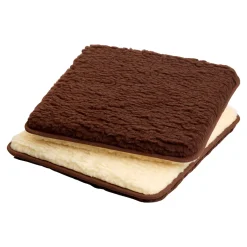 Die moderne Hausfrau Schurwoll-Stuhlkissen Doppelpack braun