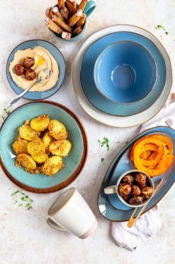 Die moderne Hausfrau Servierplatten-Set, Keramik Nottingham Grün