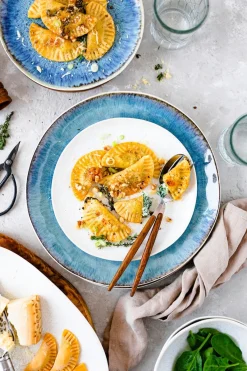 Die moderne Hausfrau Servierplatten-Set, Steinzeug Frozen Weiß