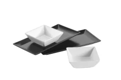 Die moderne Hausfrau Servier-Set, Porzellan MANHATTAN CITY Schwarz