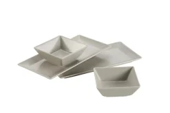 Die moderne Hausfrau Servier-Set, Porzellan MANHATTAN CITY Schwarz